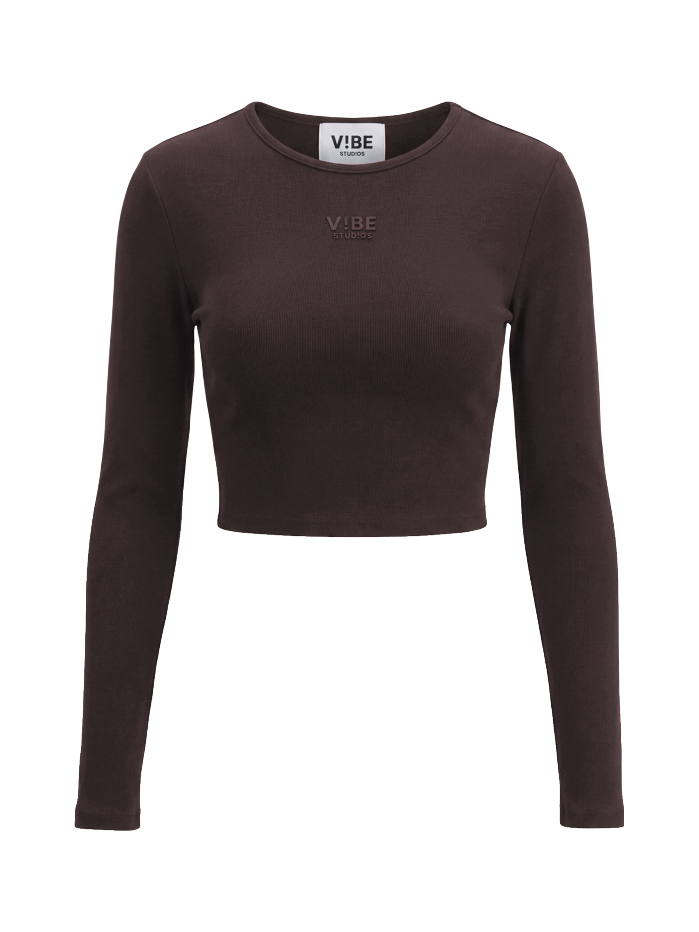 V!BE STUD!OS T-shirt i brun: framsida
