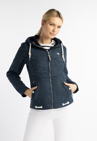 Schmuddelwedda Fleece jas in Blauw: voorkant