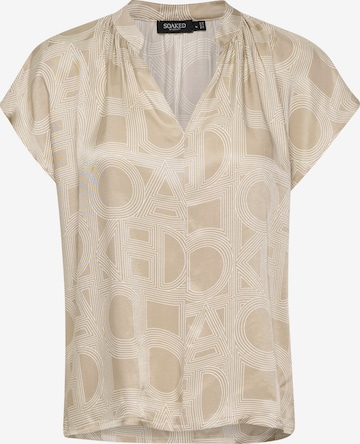 SOAKED IN LUXURY Blus 'Marian' i beige: framsida