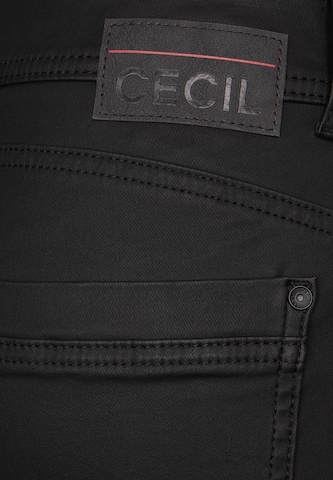 CECIL Slimfit Hose 'Toronto' in Schwarz