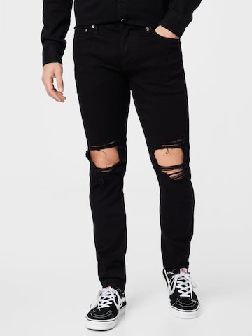 Skinny Jean HOLLISTER en noir : devant