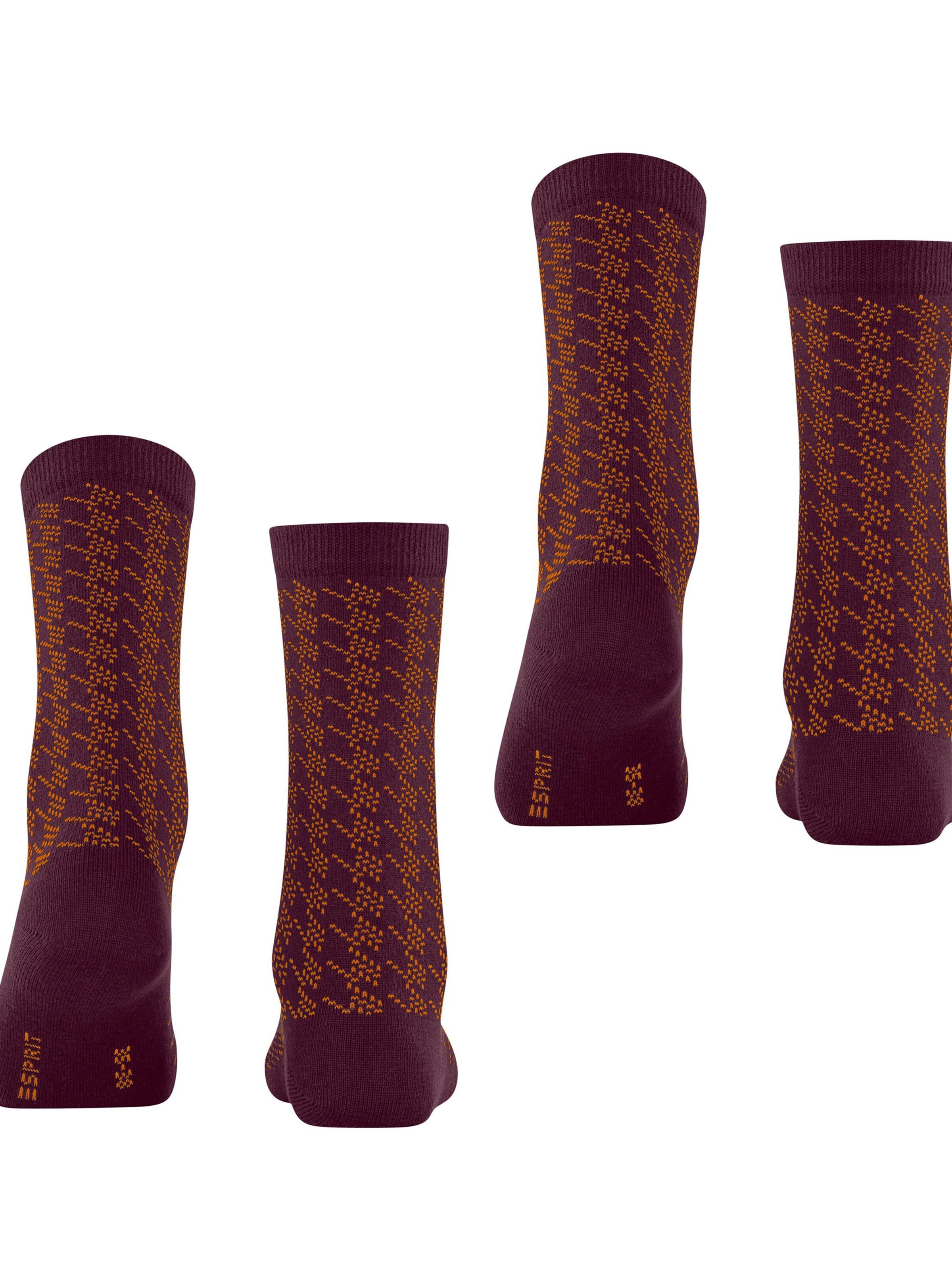 ESPRIT Socks 'Pepita Pattern 2-Pack' in Red
