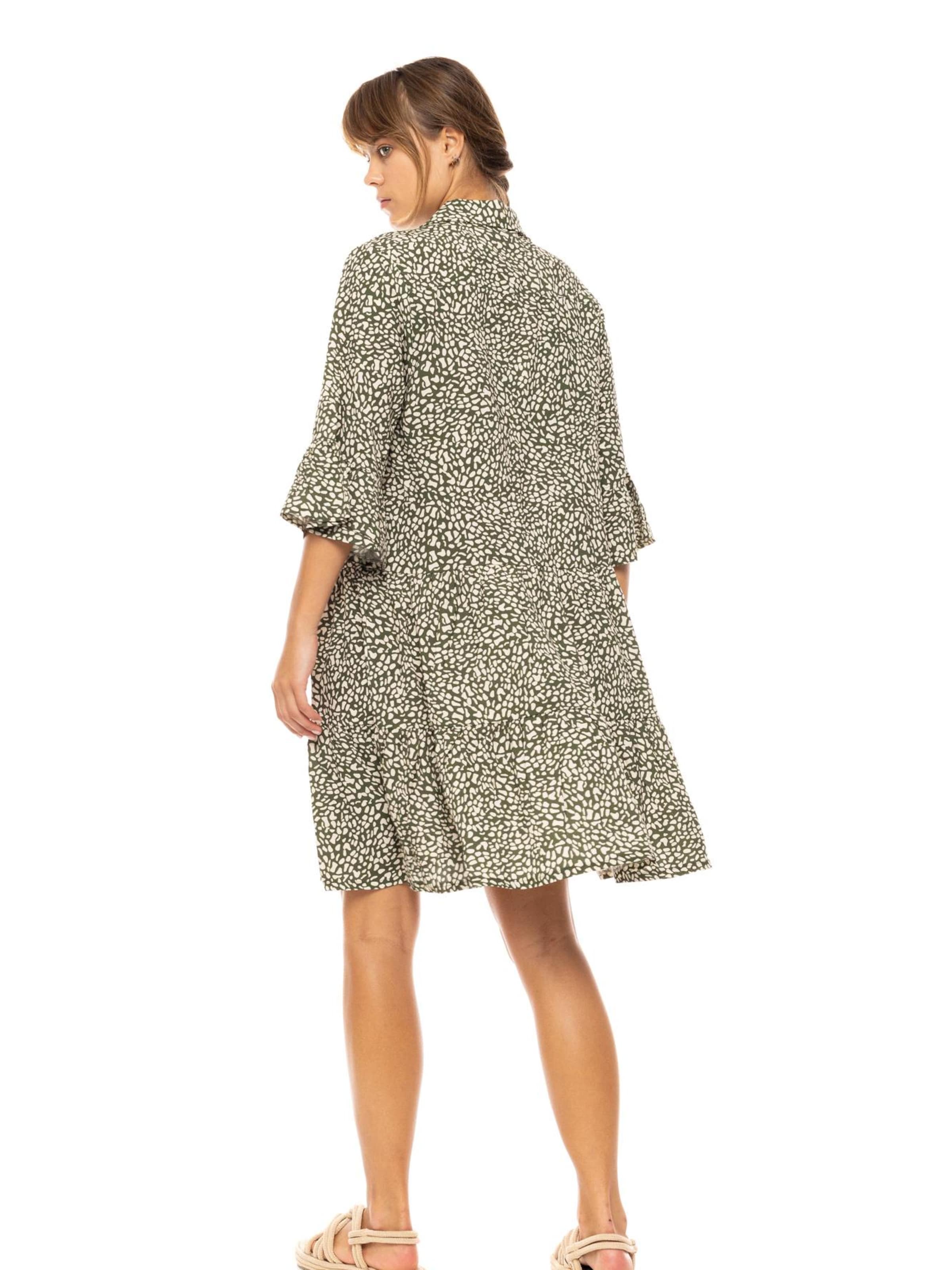 Pink Label Blusenkleid 'BEACHWEAR DITSY GREEN'‌‌‌‌‌‌ in Grün
