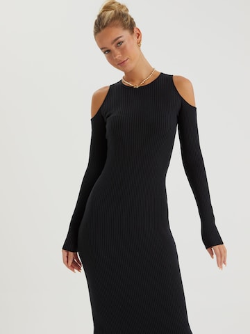 ABOUT YOU x Millane Knitted dress 'Miley' in Black