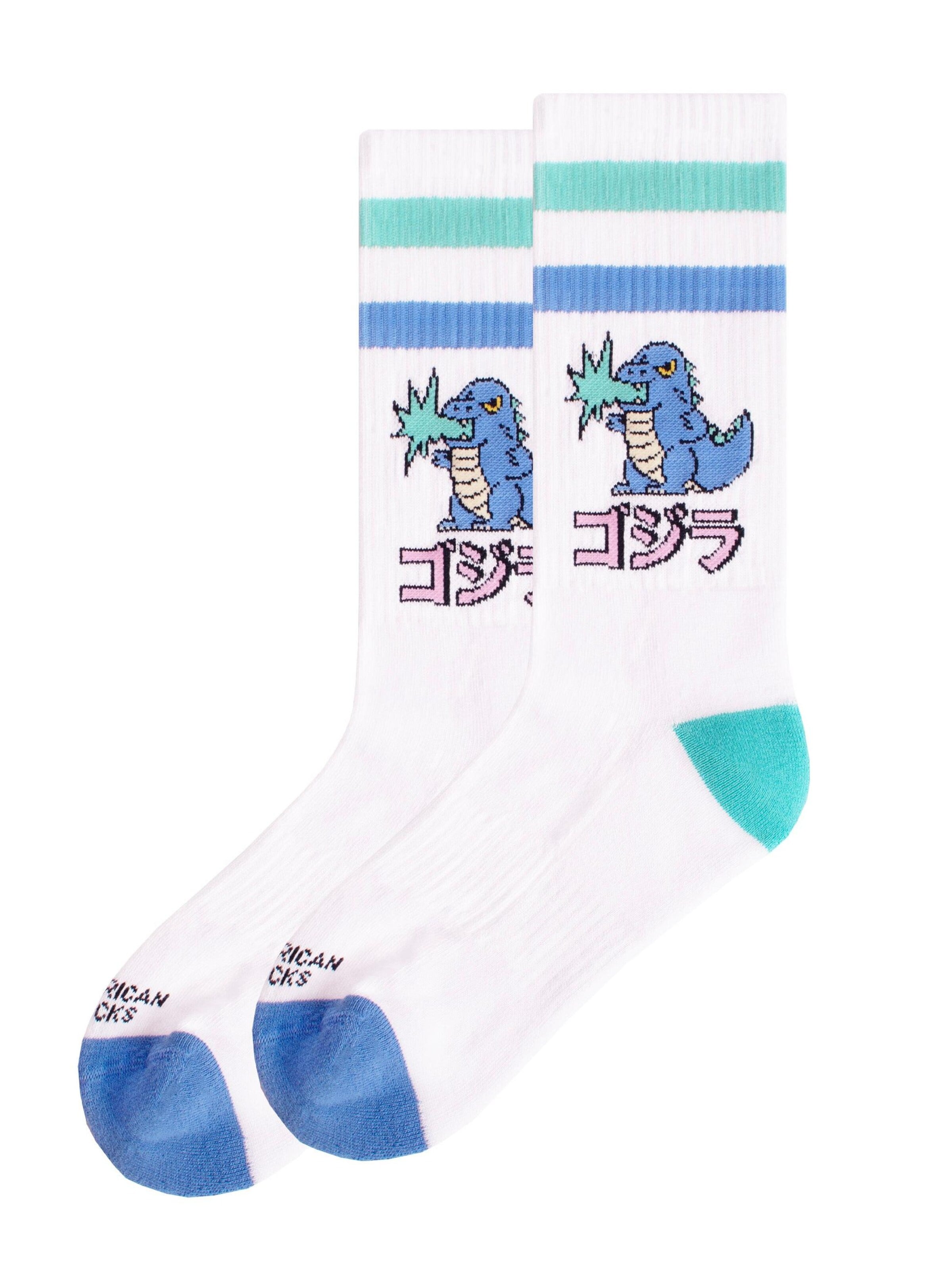 American Socks Socken 'Gojira'‌‌‌‌‌‌‌‌ in Weiß: Vorderseite
