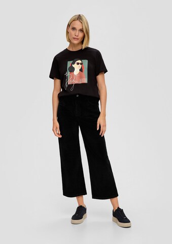 s.Oliver Wide leg Broek in Zwart