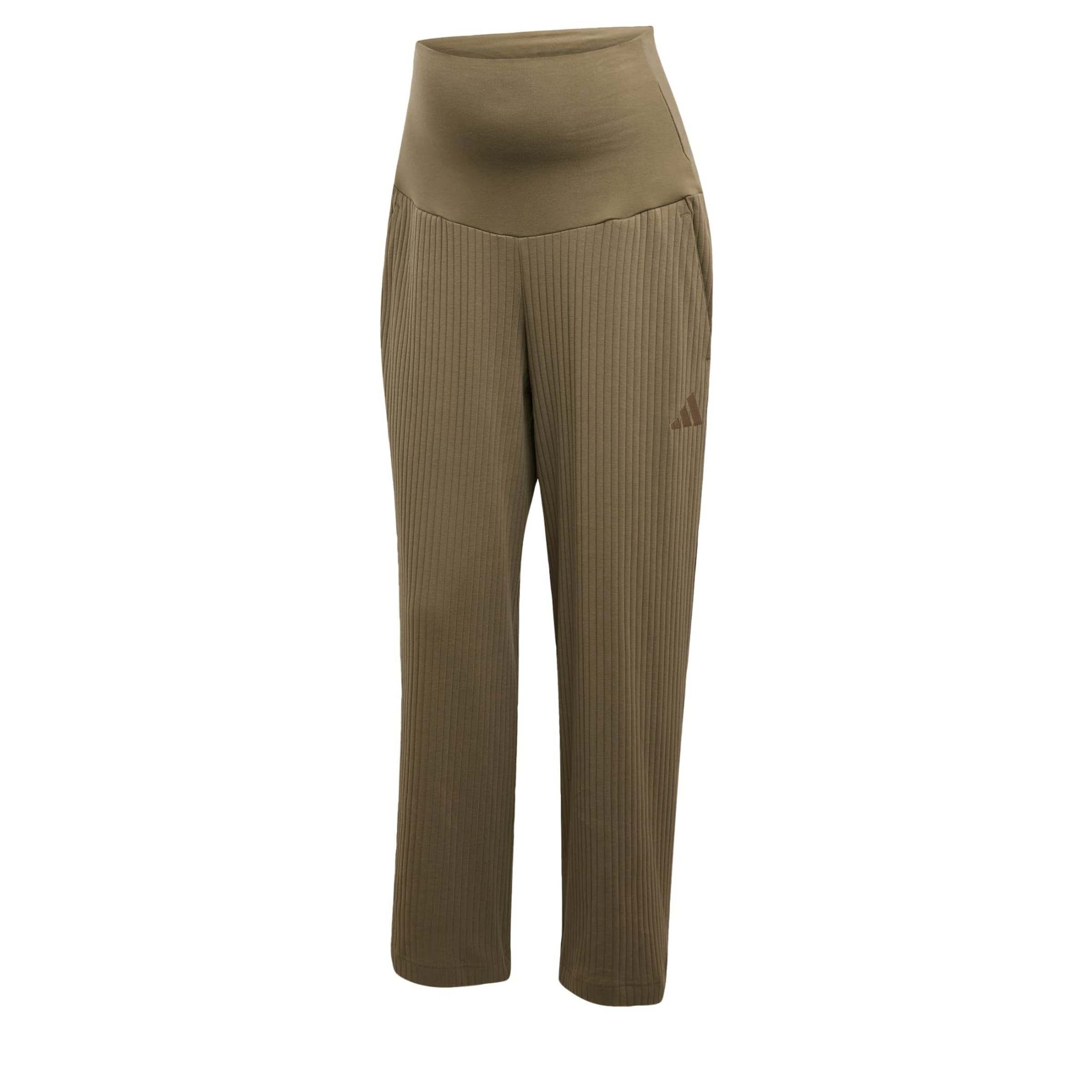 ADIDAS PERFORMANCE Wide Leg Sporthose 'Rib High-Waist 7/8 Pants' in Grün: Vorderseite
