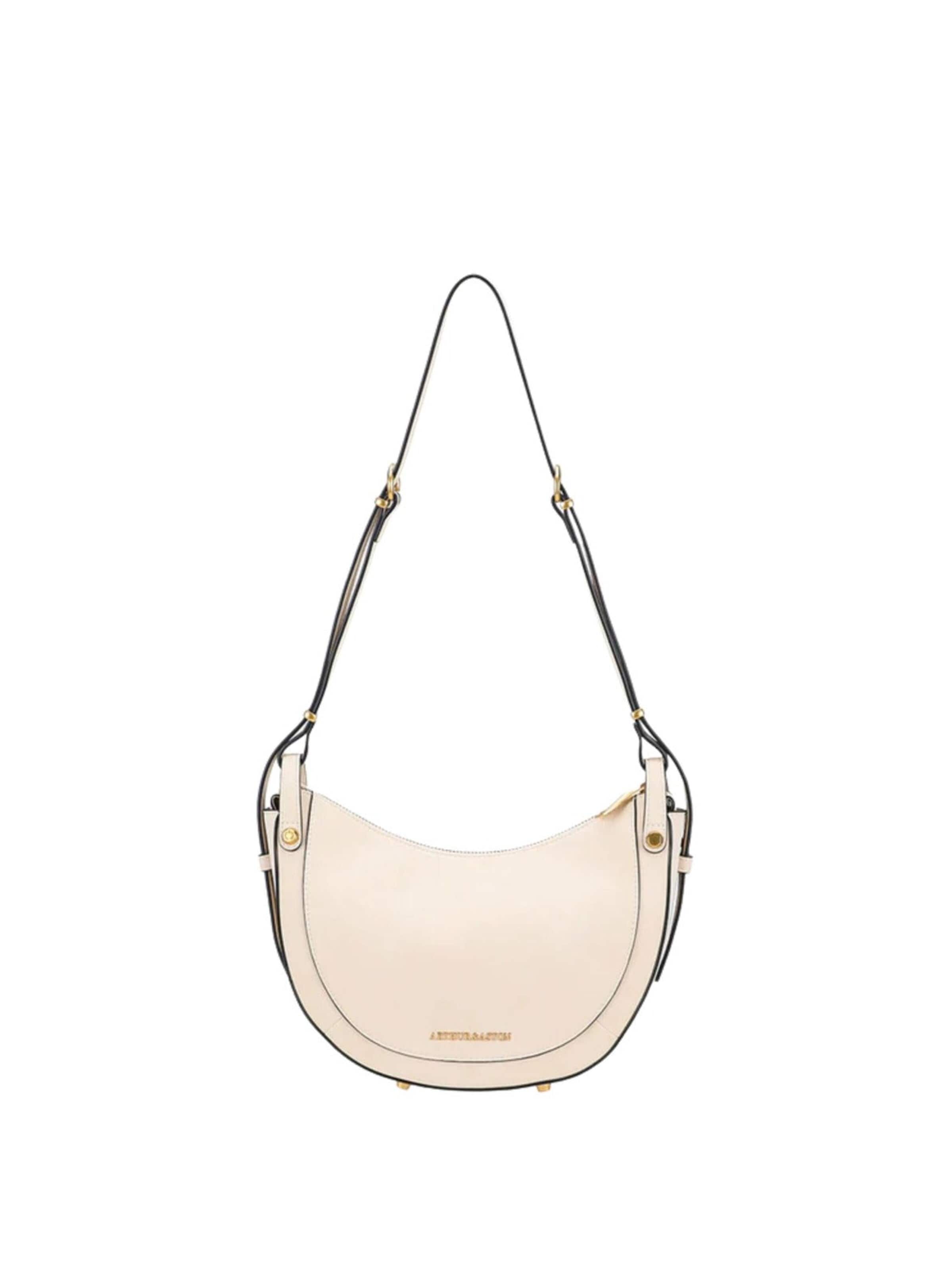 Arthur & Aston Shoulder Bag 'Arthur & Aston Sac Bandoulière Femme Beige' in Beige: front