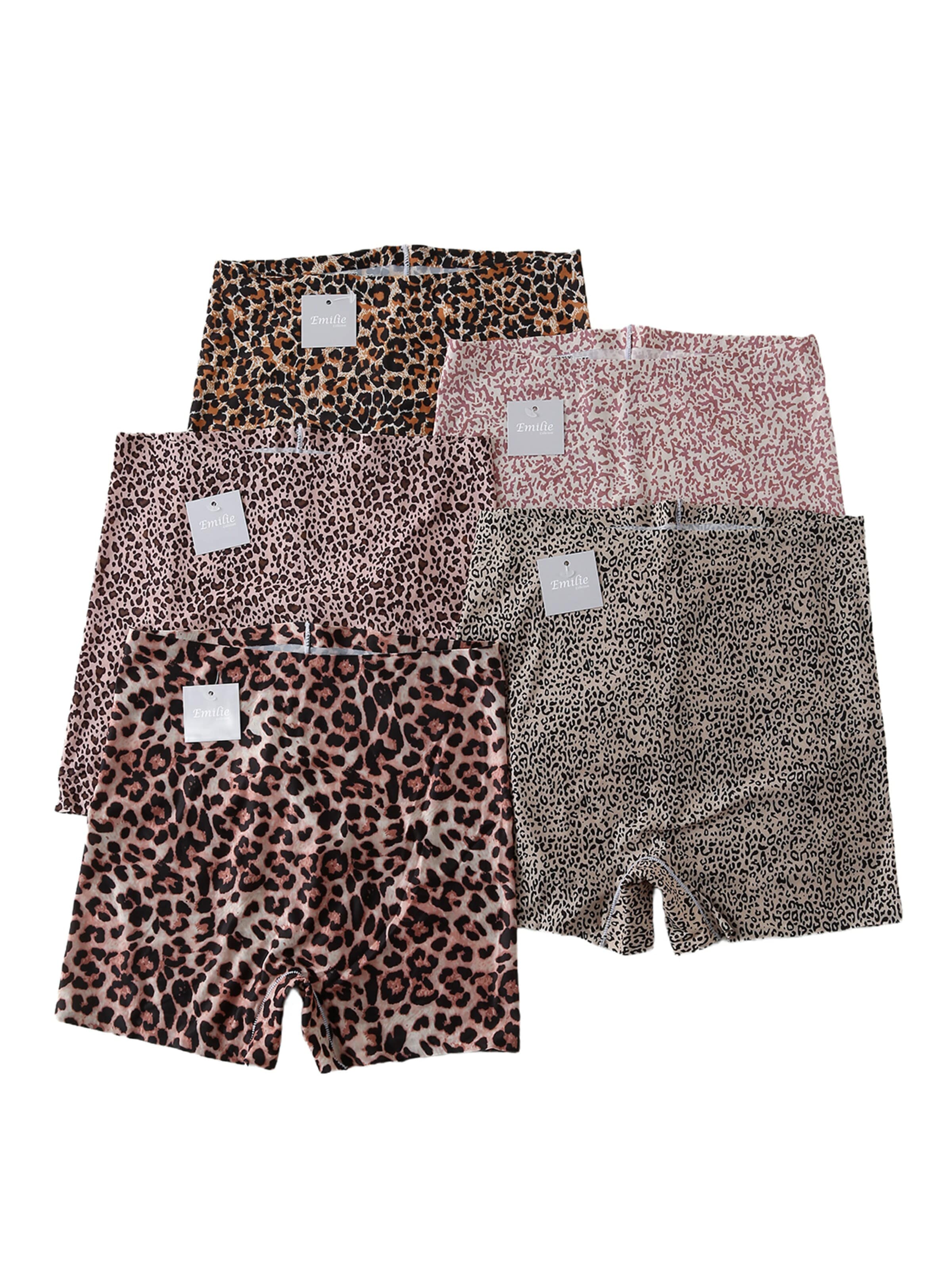 Emilie collection Panty 'Multipack 10 ladies shorts animal print' in Beige