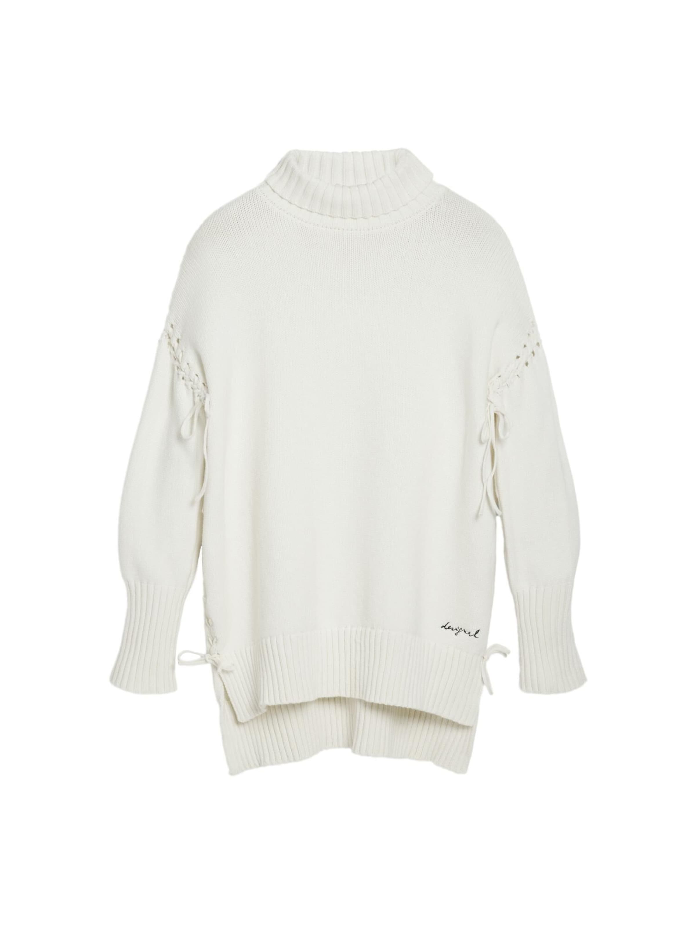 Desigual Kampsun, värv valge: eest vaates