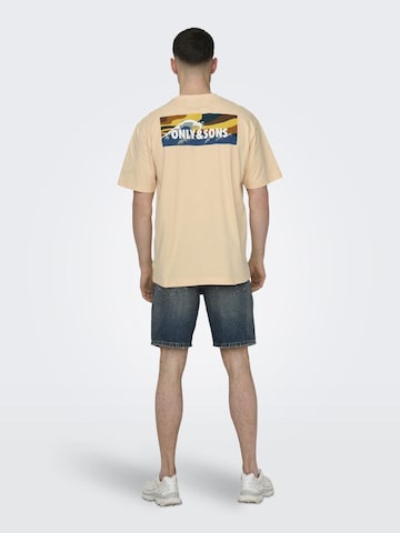 T-Shirt 'KEITH' Only & Sons en beige