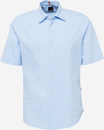 Coupe regular Chemise 'Rash' BOSS en bleu : devant