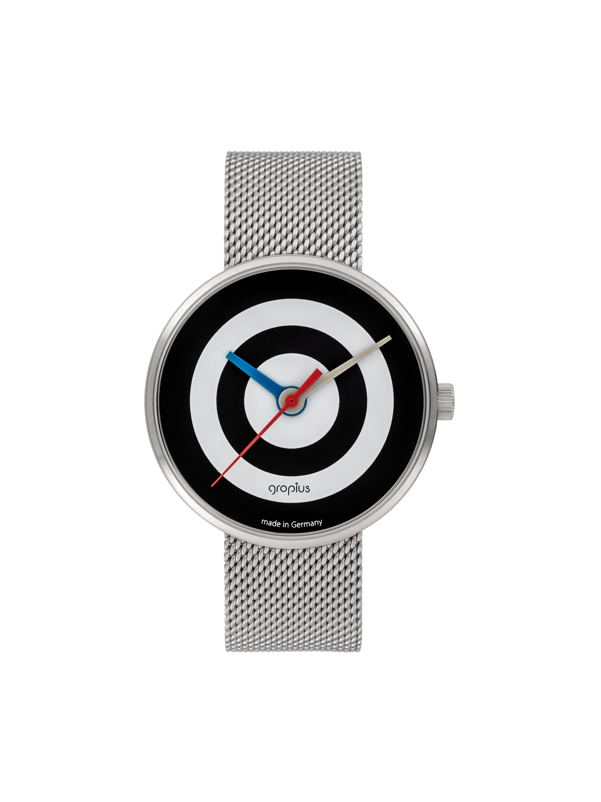 WALTER GROPIUS Analog Watch 'J. ALBERS' in Silver: front