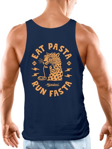 Neverless Shirt 'Eat pasta' in Blue