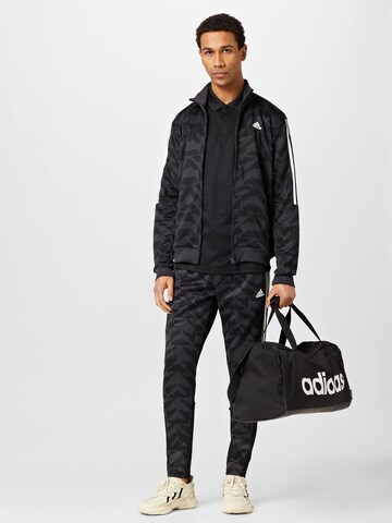 ADIDAS SPORTSWEAR Athletic Zip-Up Hoodie 'Tiro Suit-Up' in Grey