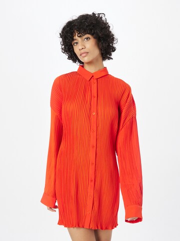 Robe-chemise Samsøe Samsøe en orange : devant