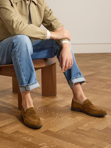 MANFIELD Moccasins in Brown: front