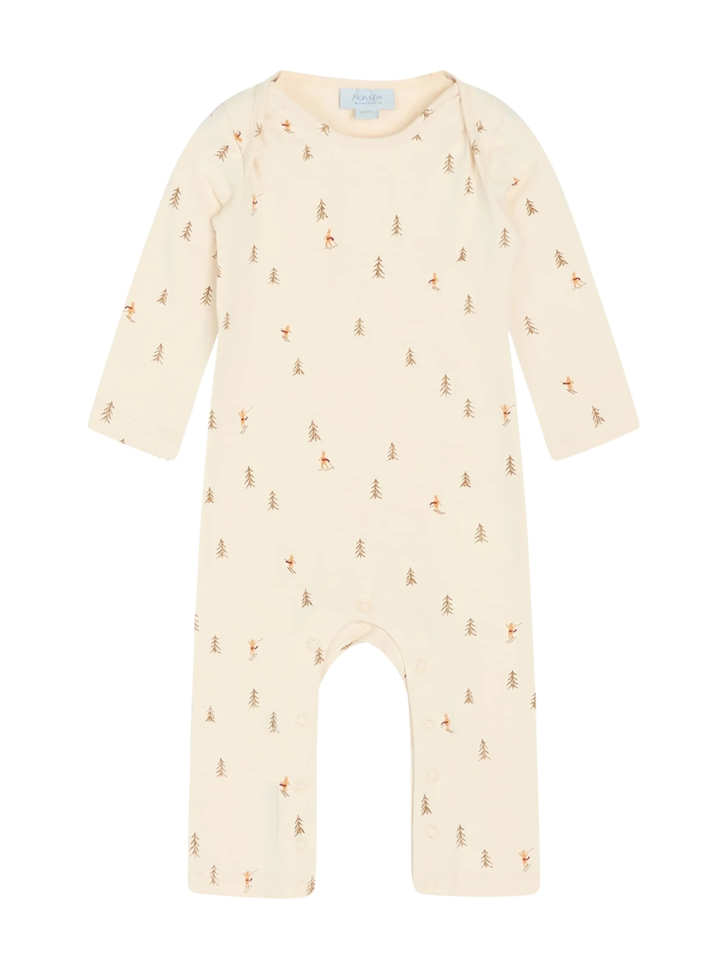 NOA NOA miniature Strampler 'Jesse' in Weiß: Vorderseite