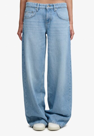 Superdry & Co Wide leg Jeans in Blauw: voorkant