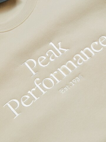 PEAK PERFORMANCE Sweatshirt Pullover 'Crew' in Beige