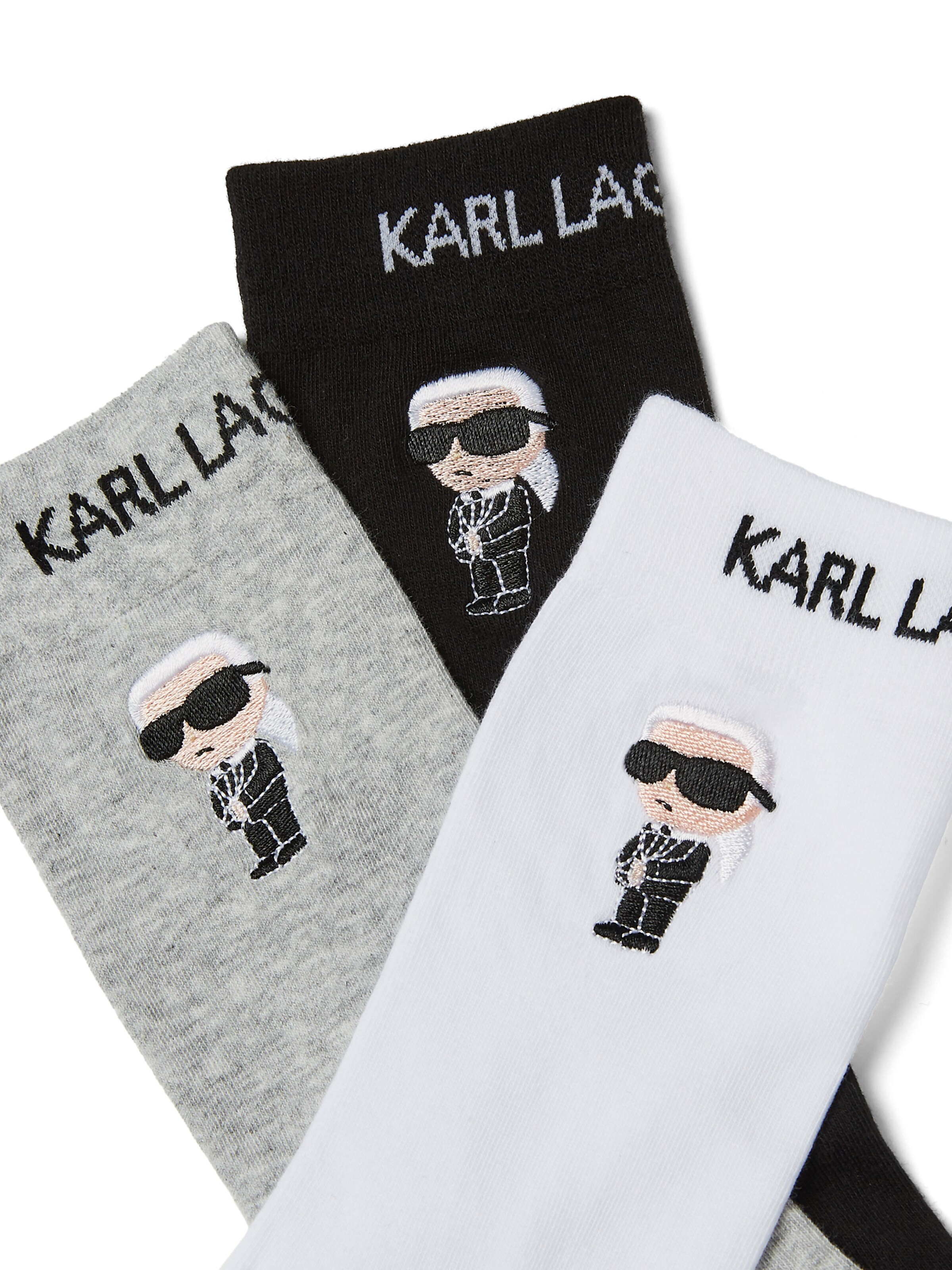 melns Karl Lagerfeld Zeķes