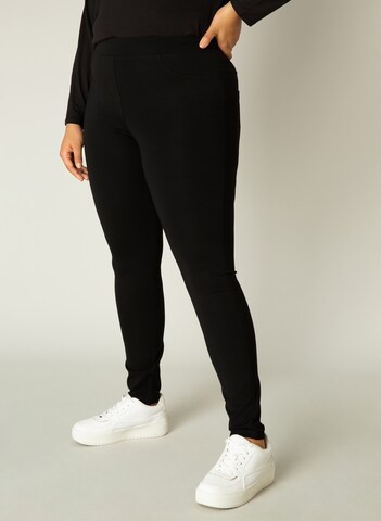 BASE LEVEL CURVY Skinny Leggings 'Arnika' in Black: front