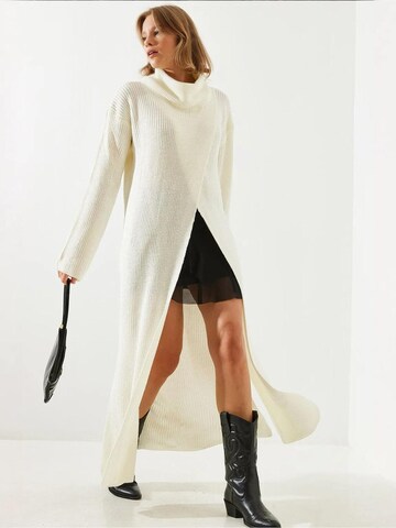 Bianco Lucci Jurk 'Maxi' in Beige: voorkant