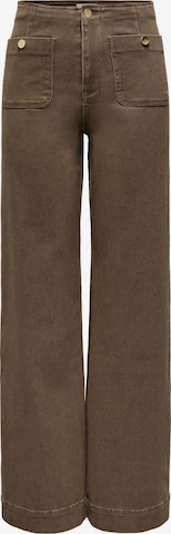 Wide Leg Jean 'ONLMadeline' ONLY en marron : devant