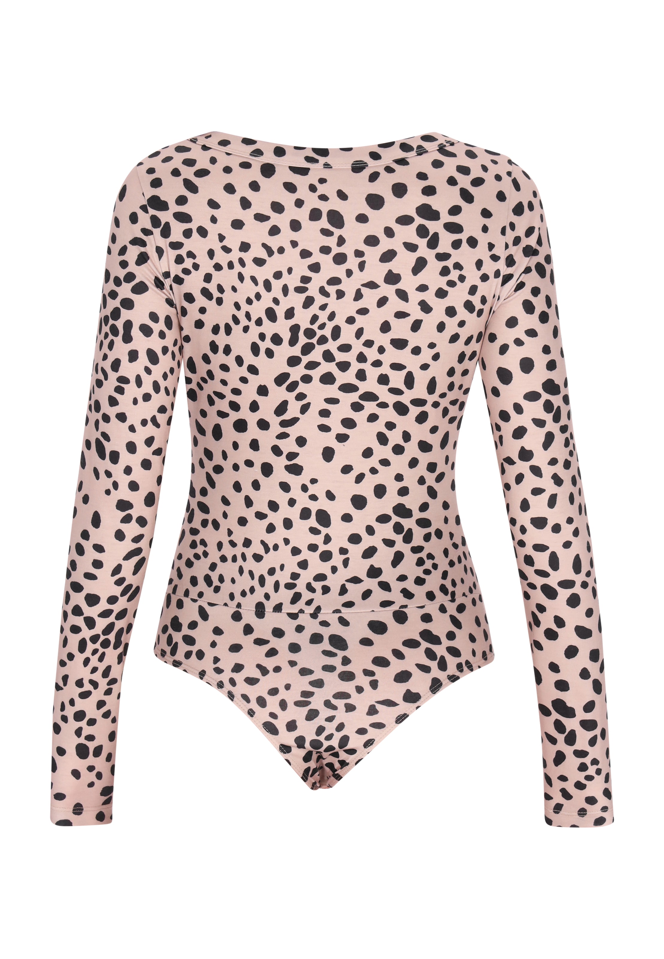 swirly Shirt bodysuit in Brown