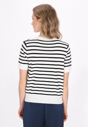 DreiMaster Klassik - Casaco de malha 'Classic Look' em branco