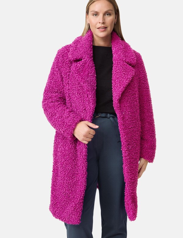 SAMOON Between-Seasons Coat in Fuchsia