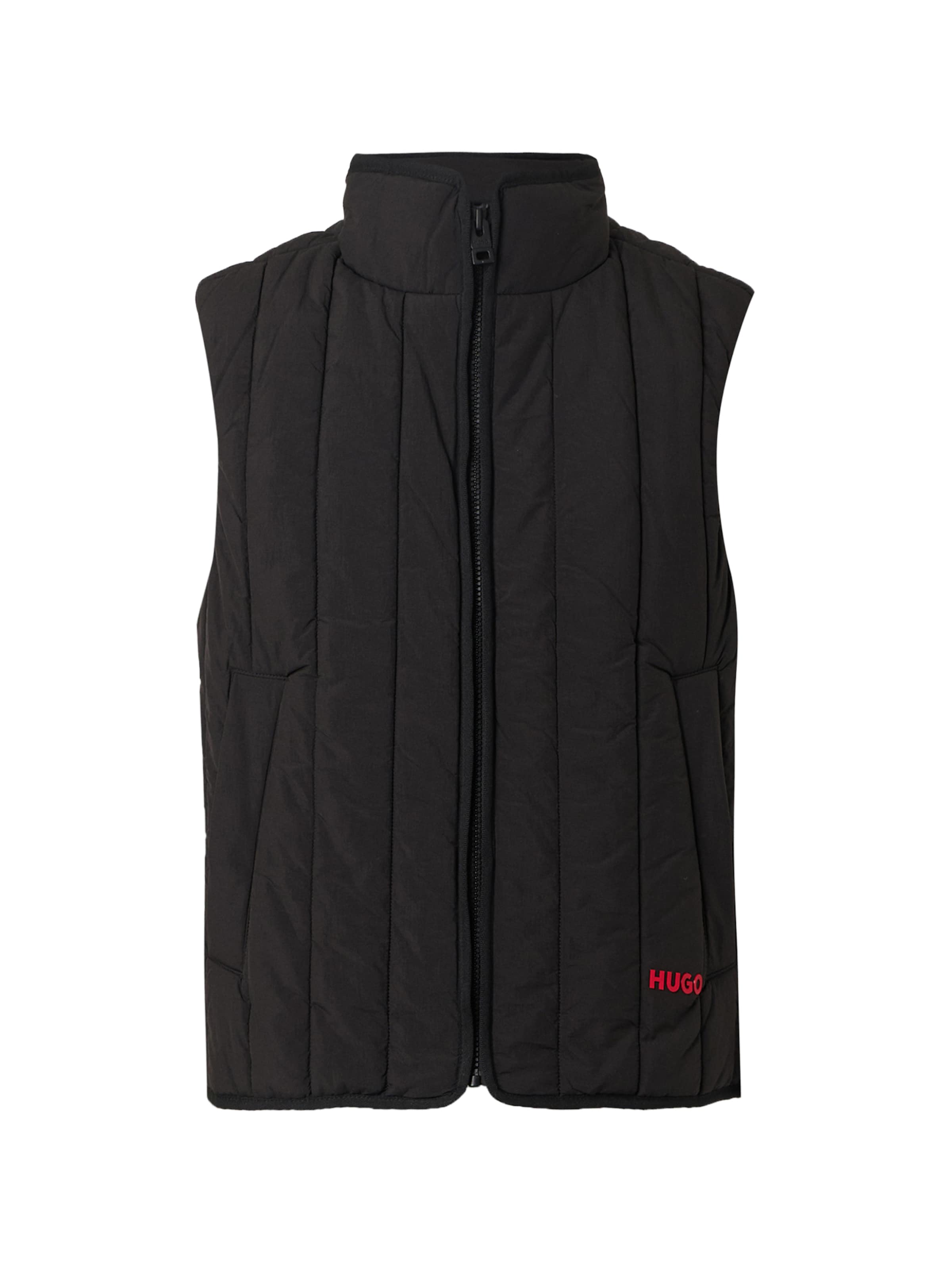 HUGO Vest 'Breno2611' in Black: front