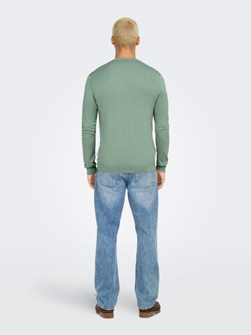 Pull-over Only & Sons en vert