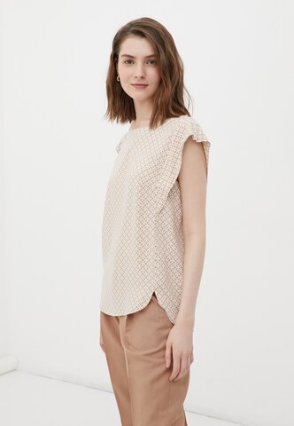 Finn Flare Sommerbluse 'Print' in Beige