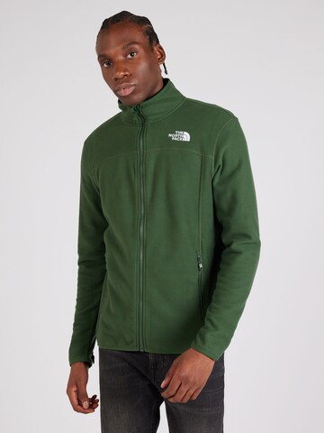 Veste en polaire fonctionnelle '100 GLACIER' THE NORTH FACE en vert : devant