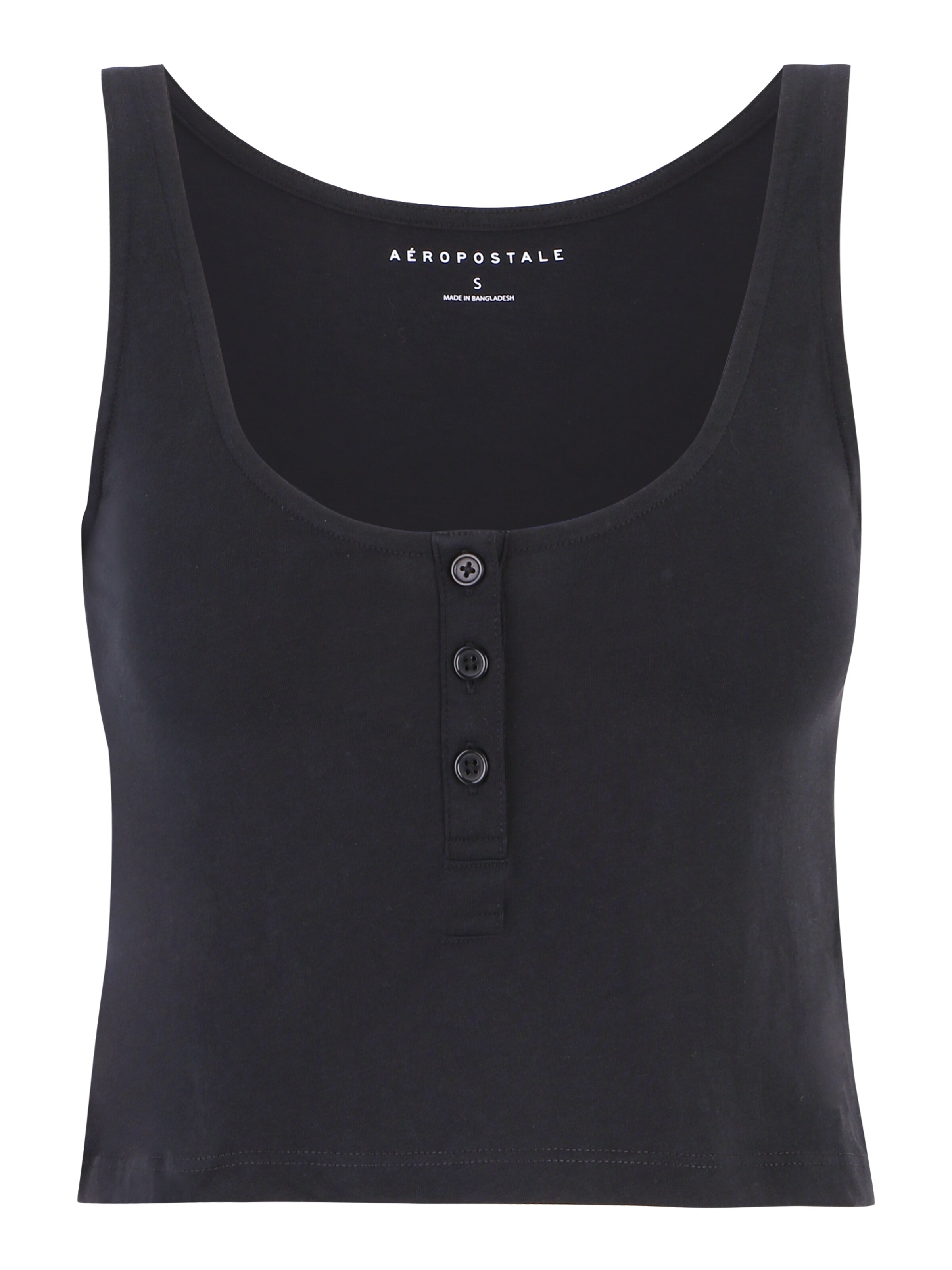 Top de la AÉROPOSTALE pe negru: față