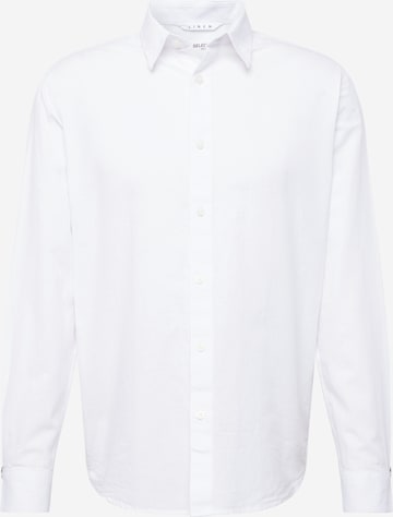 SELECTED HOMME Regular fit Button Up Shirt in White: front