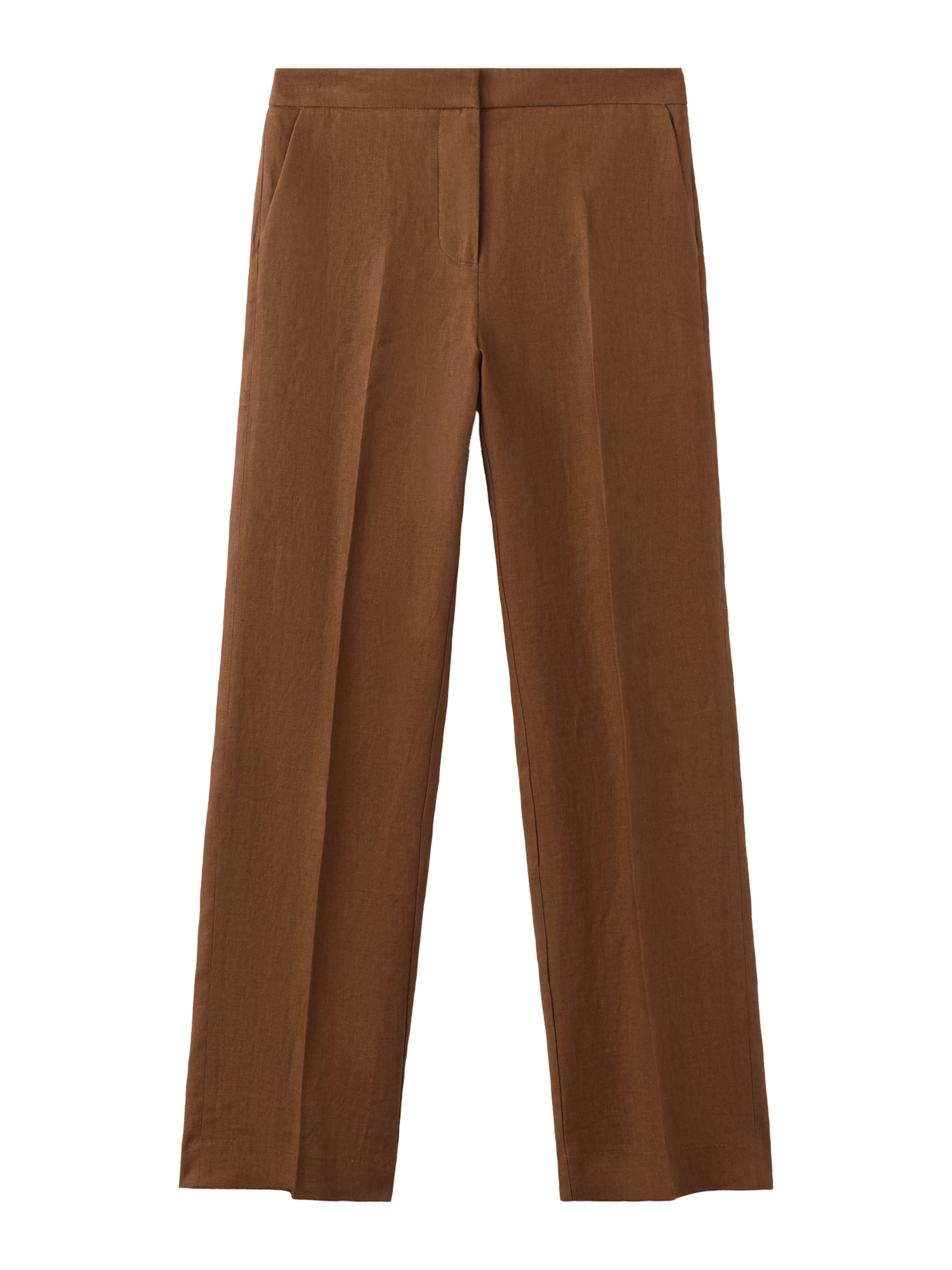 MANGO Ráncos nadrág 'Boreli' - barna: elől