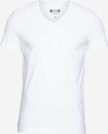 T-Shirt 'Aaron V' MUSTANG en blanc : devant