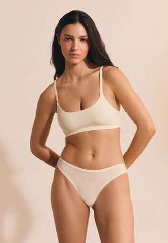 ETAM Thong 'Pure Soft' in Beige: front