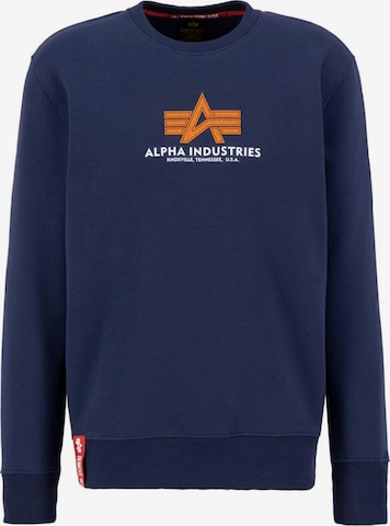 ALPHA INDUSTRIES Sweatshirt 'Basic Rubber' in Blau: Vorderseite