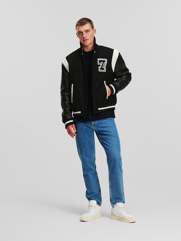 Karl Lagerfeld Between-season jacket 'Varsity' in Black