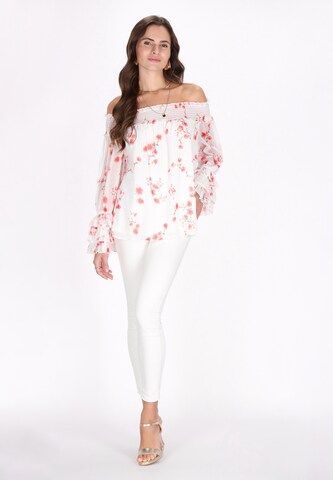 faina - Blusa 'Fashion Look' en blanco