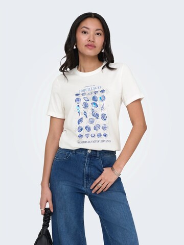 T-shirt 'ONLKITA' ONLY en blanc : devant
