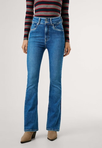 Pepe Jeans Flared Jeans in Blauw: voorkant