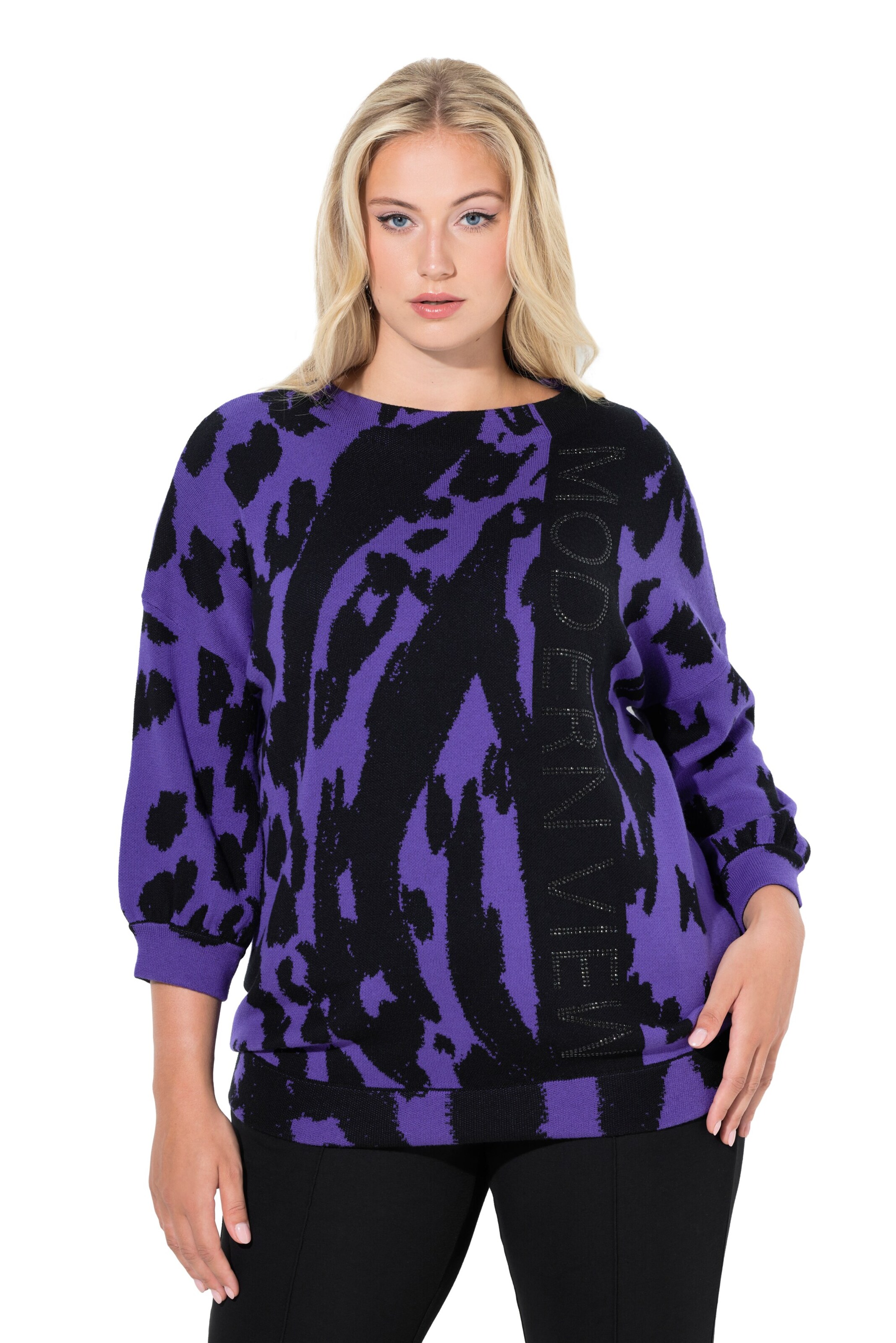 Ulla Popken Sweater in Purple: front
