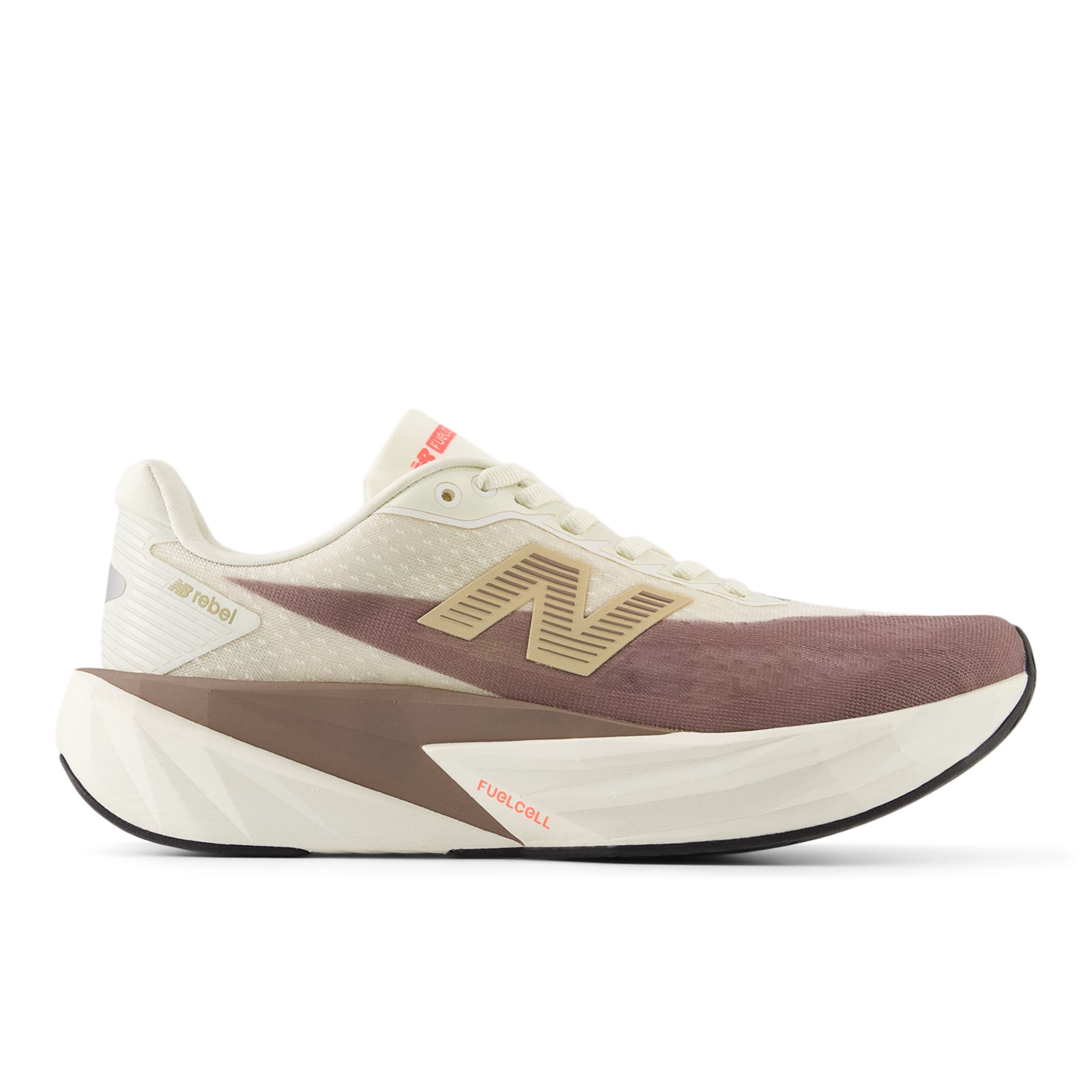 Chaussure de course 'Rebel v5' new balance en beige : devant