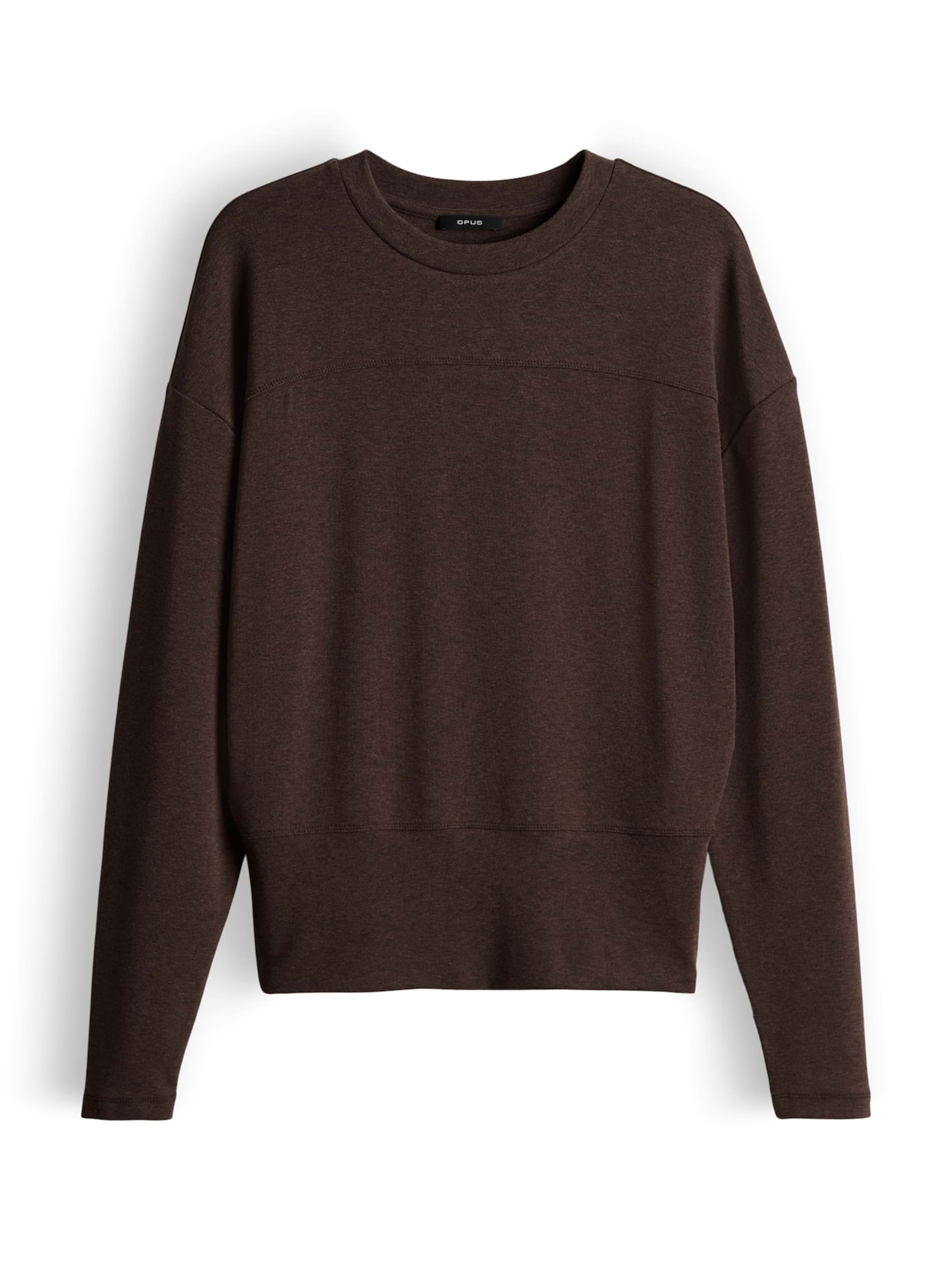 OPUS T-shirt 'Supani' i brun: framsida