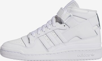 ADIDAS ORIGINALS - Sapatilhas altas 'FORUM' em branco: frente