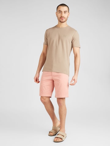 BOSS Orange - Slimfit Calças chino em rosa